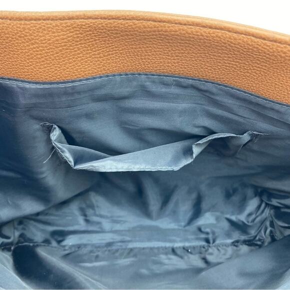 Tommy Hilfiger Large Tote Purse Handbag Gold Chain Accents-Brown - Picture 7 of 14